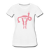 Lustig Eierstock mit Mittelfinger Frauen Premium T-Shirt - Weiß