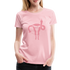 Lustig Eierstock mit Mittelfinger Frauen Premium T-Shirt - Hellrosa