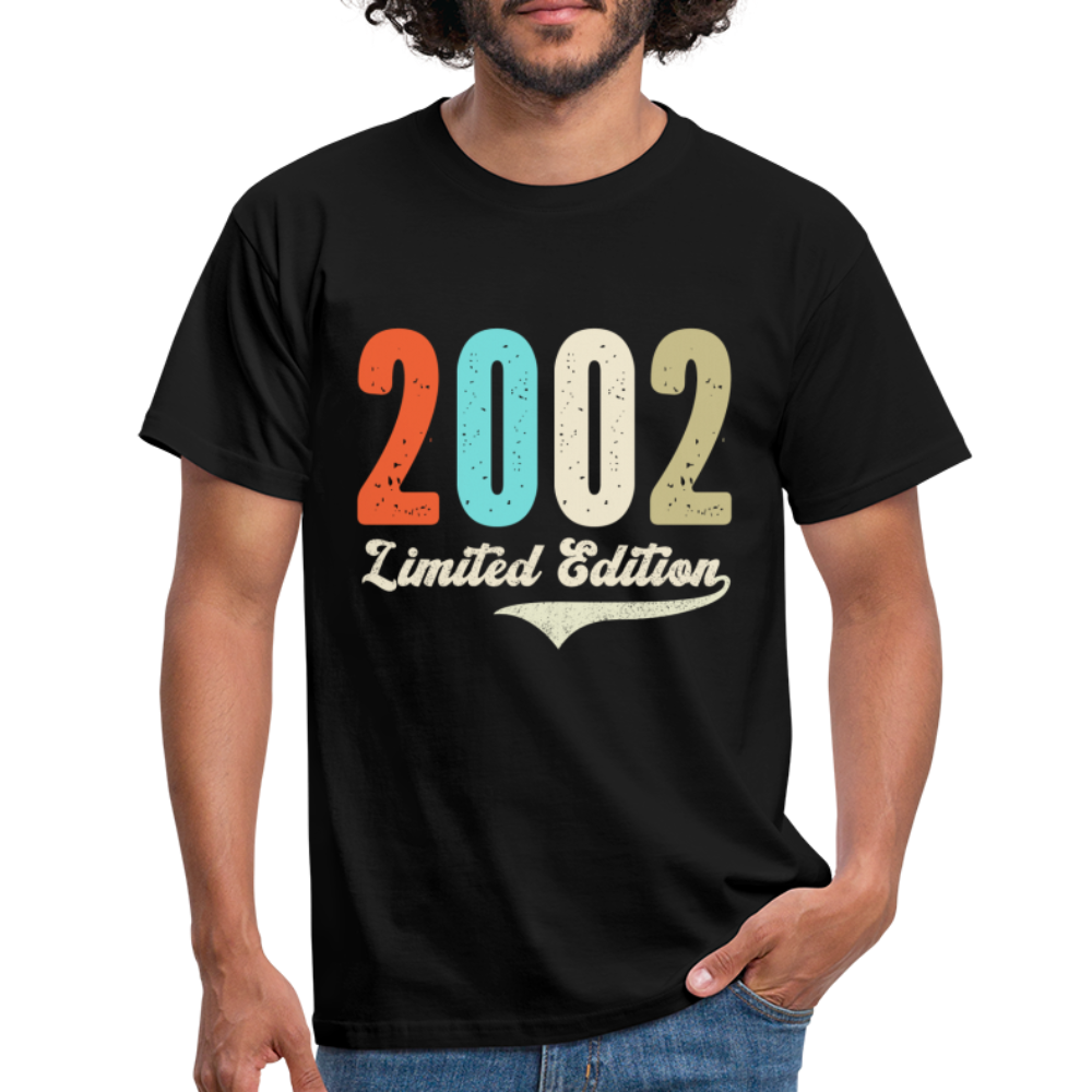 20. Geburtstag Geschenk T-Shirt Geboren 2002 Limited Edition - Schwarz