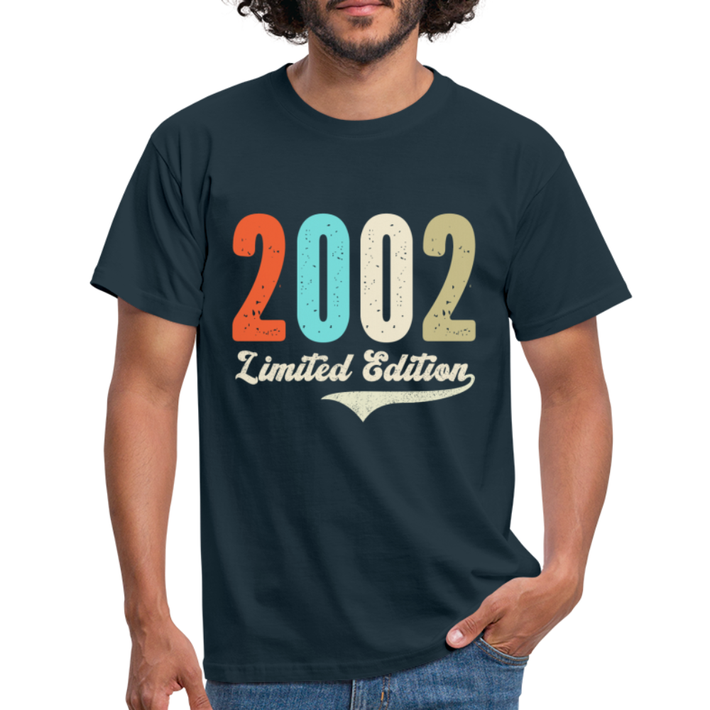 20. Geburtstag Geschenk T-Shirt Geboren 2002 Limited Edition - Navy