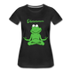 Yoga Frosch Ohmmm Lustiges Frauen Premium T-Shirt - Schwarz