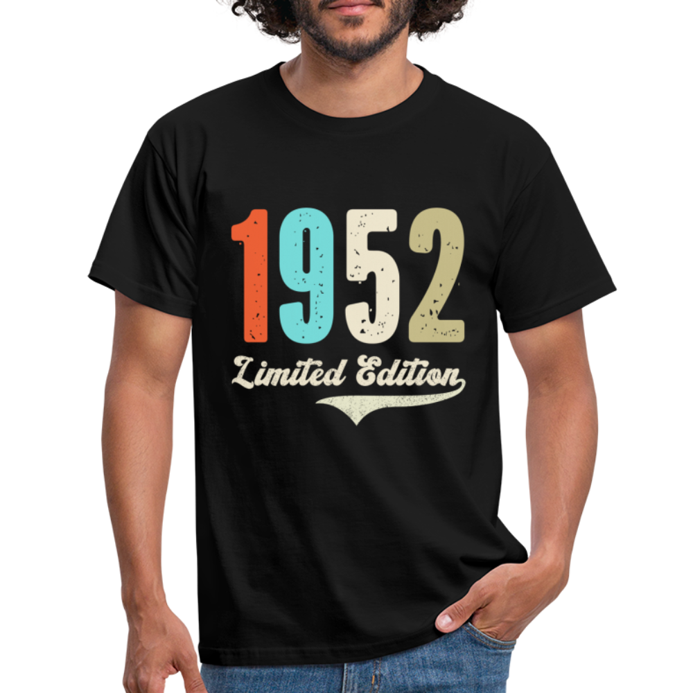 70. Geburtstag Geschenk T-Shirt Geboren 1952 Limited Edition - Schwarz