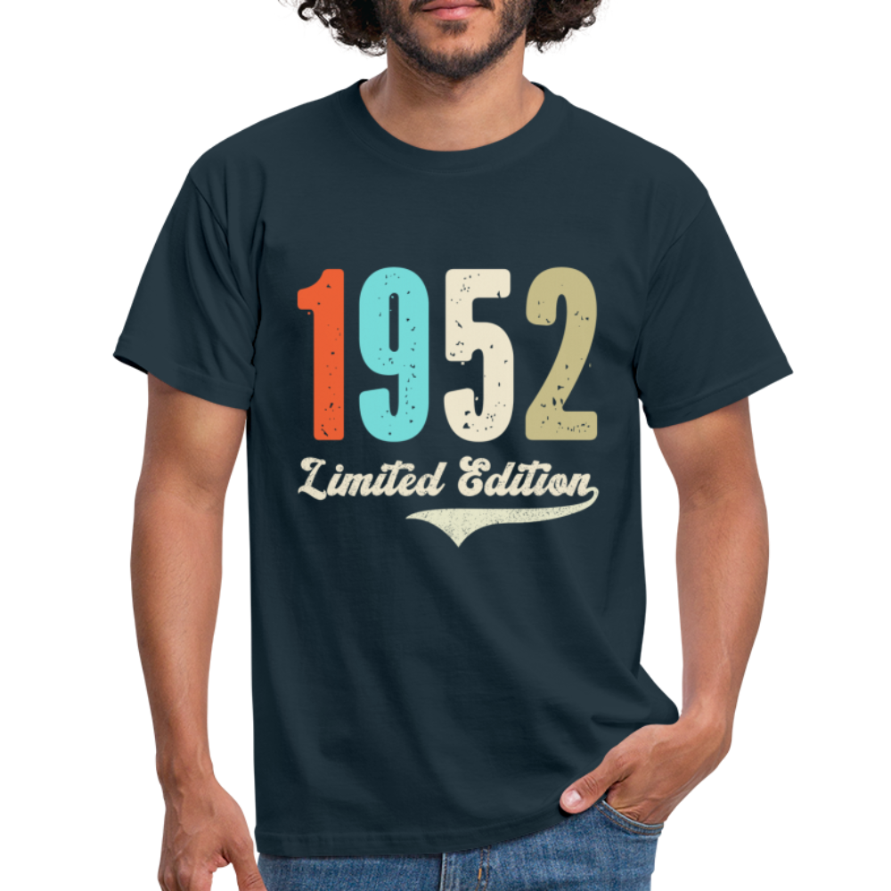 70. Geburtstag Geschenk T-Shirt Geboren 1952 Limited Edition - Navy