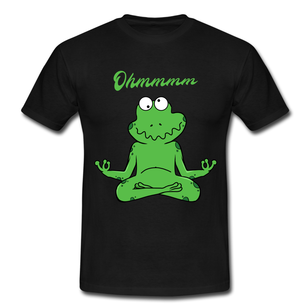 Yoga Frosch Ohmmm Lustiges T-Shirt - Schwarz