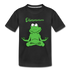 Yoga Frosch Ohmmm Lustiges Teenager Premium T-Shirt - Schwarz