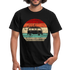 Camping Womo Wohnmobil Retro Style T-Shirt - Schwarz