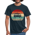 Camping Womo Wohnmobil Retro Style T-Shirt - Navy