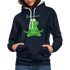 Yoga Frosch Ohmmm Lustiger Hoodie - Navy/Grau meliert