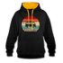 Camping Womo Wohnmobil Retro Style Hoodie - Schwarz/Gold