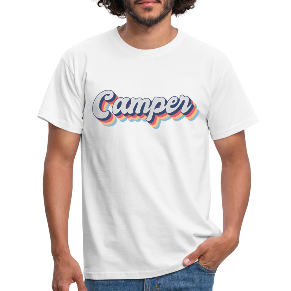 Camping Womo Wohnmobil Retro Style Camper T-Shirt - Weiß