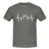 EKG Hundefreunde Hundeliebe Herzschlag T-Shirt - Graphit