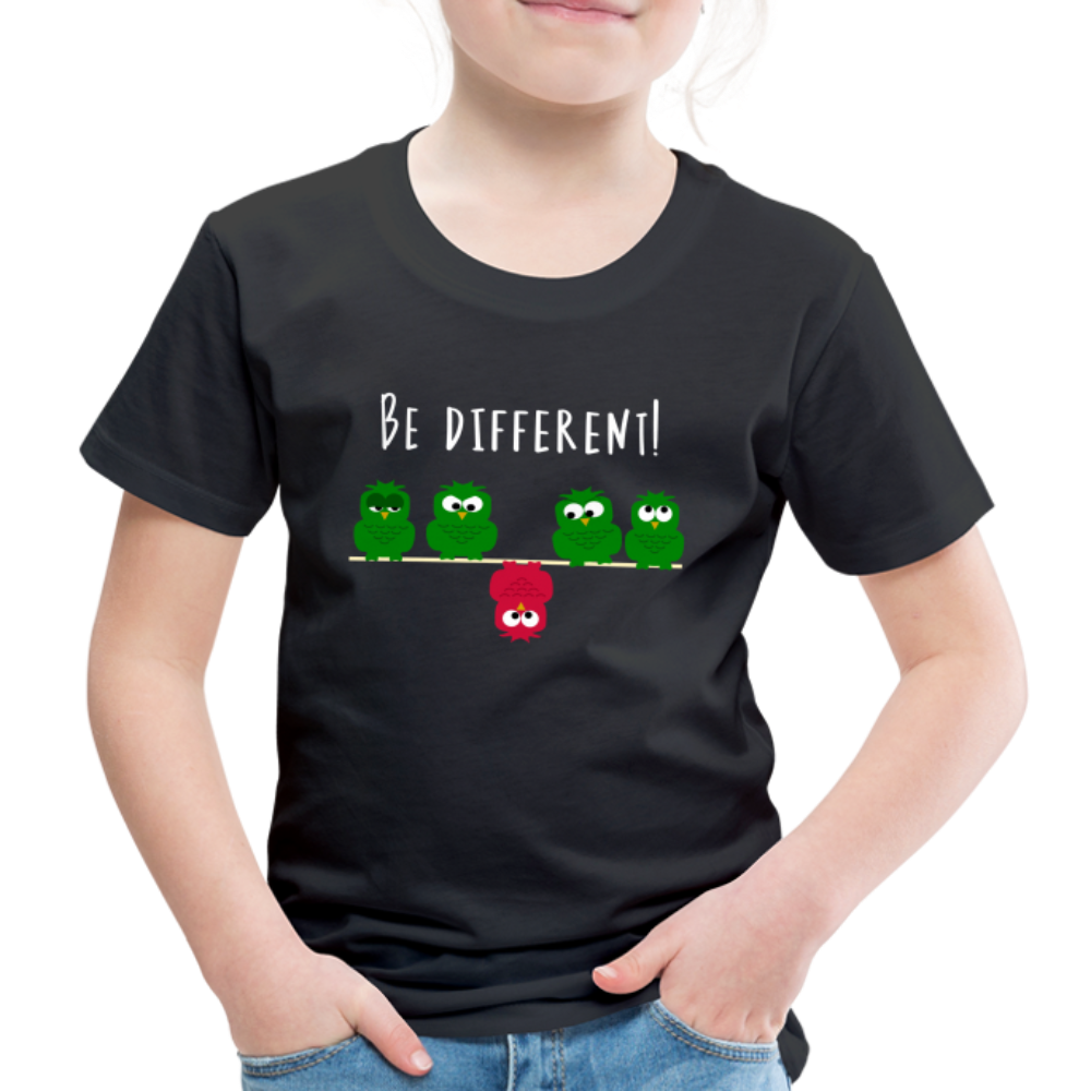 Be Different - Sei anders Lustiges Kinder Premium T-Shirt - Schwarz