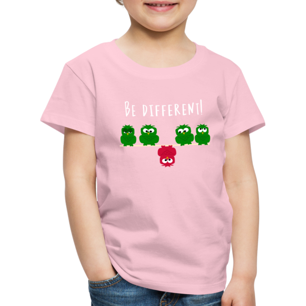Be Different - Sei anders Lustiges Kinder Premium T-Shirt - Hellrosa