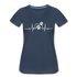 EKG Hundefreunde Hundeliebe Herzschlag Frauen Premium T-Shirt - Navy