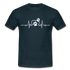 EKG Hundefreunde Hundeliebe Herzschlag T-Shirt - Navy
