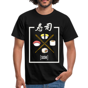 Japanisch Sushi Liebhaber T-Shirt - Schwarz