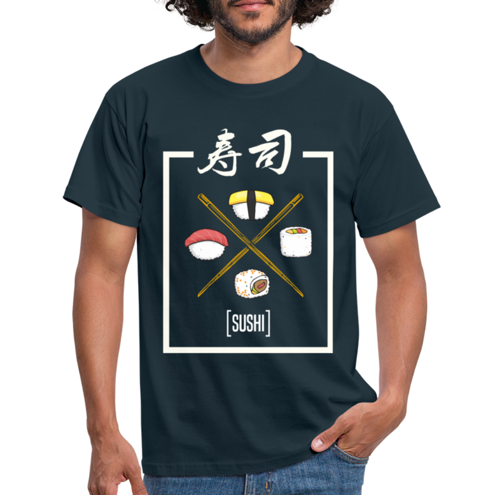 Japanisch Sushi Liebhaber T-Shirt - Navy