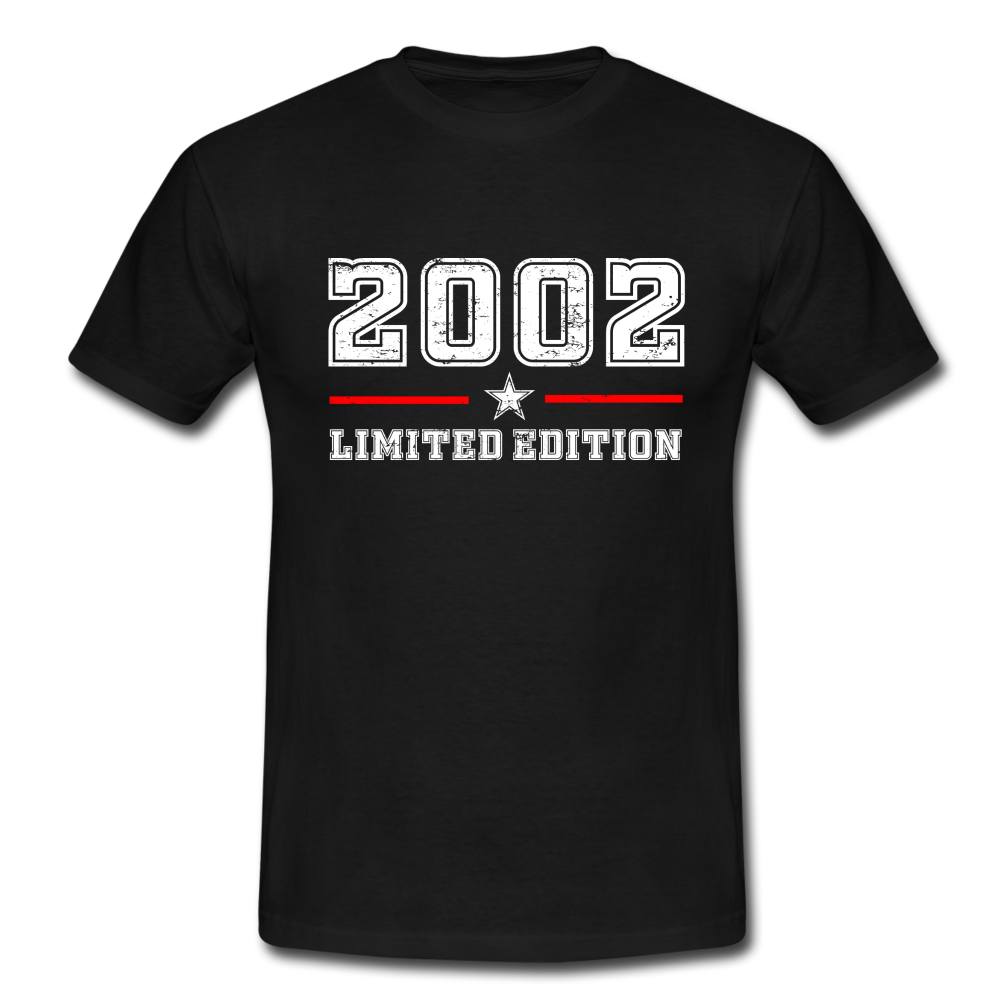 20. Geburtstag Geschenk T-Shirt Geboren 2002 Limited Edition - Schwarz