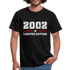 20. Geburtstag Geschenk T-Shirt Geboren 2002 Limited Edition - Schwarz