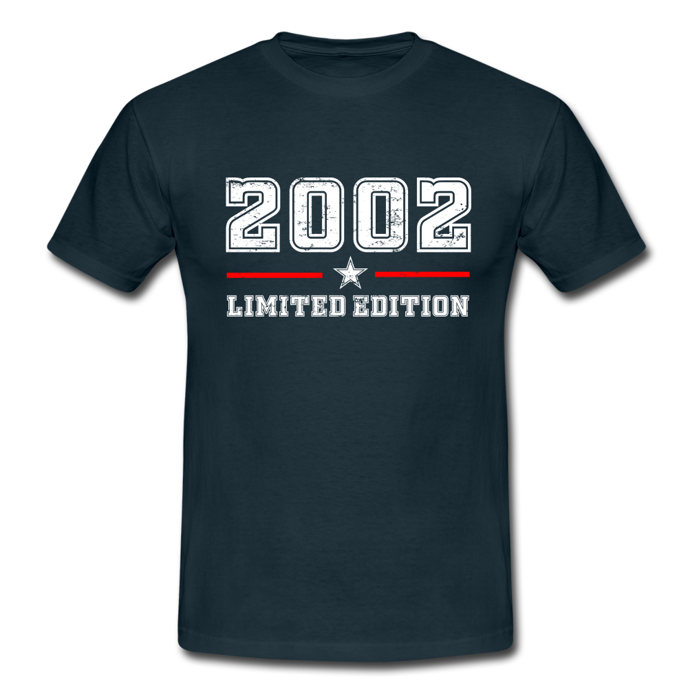 20. Geburtstag Geschenk T-Shirt Geboren 2002 Limited Edition - Navy