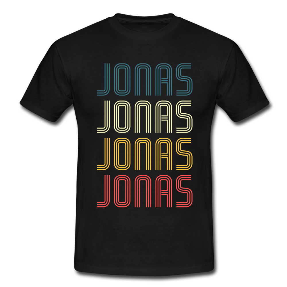 JONAS Geburtstagsgeschenk Names T-Shirt - Schwarz