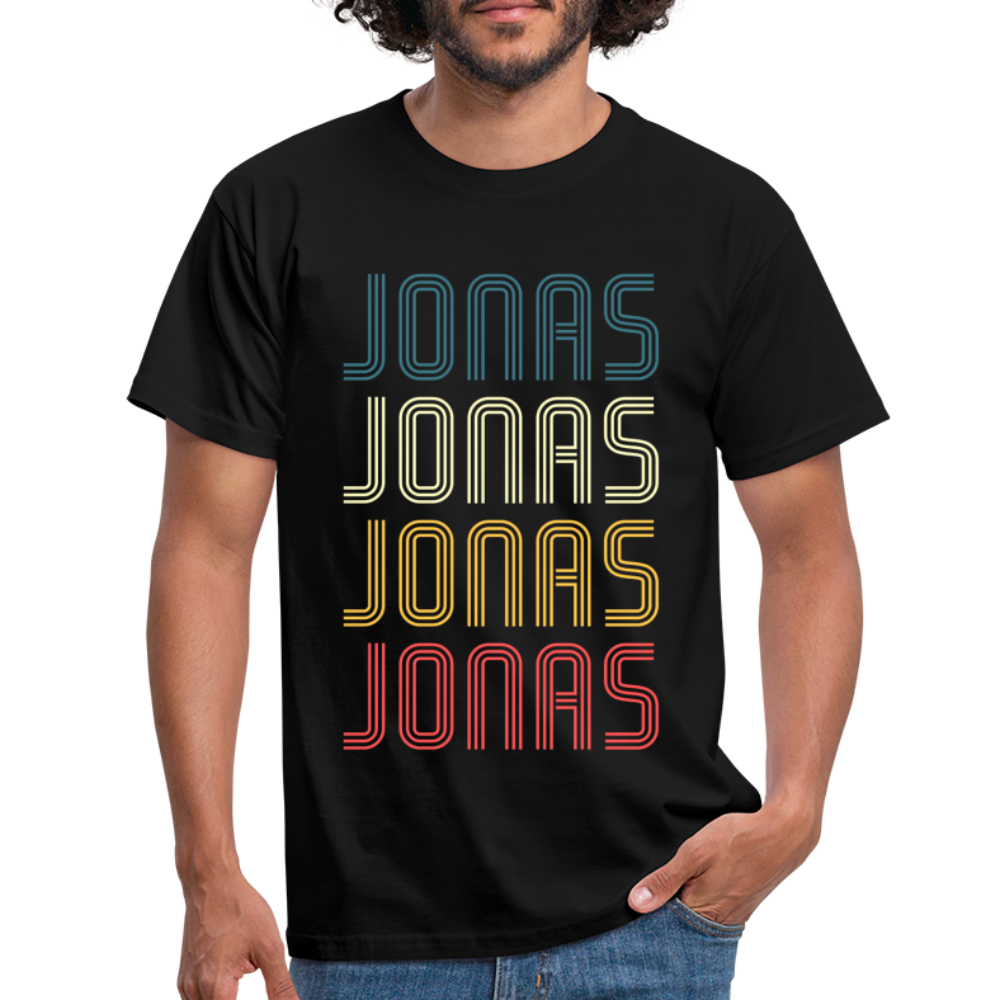 JONAS Geburtstagsgeschenk Names T-Shirt - Schwarz