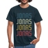 JONAS Geburtstagsgeschenk Names T-Shirt - Navy
