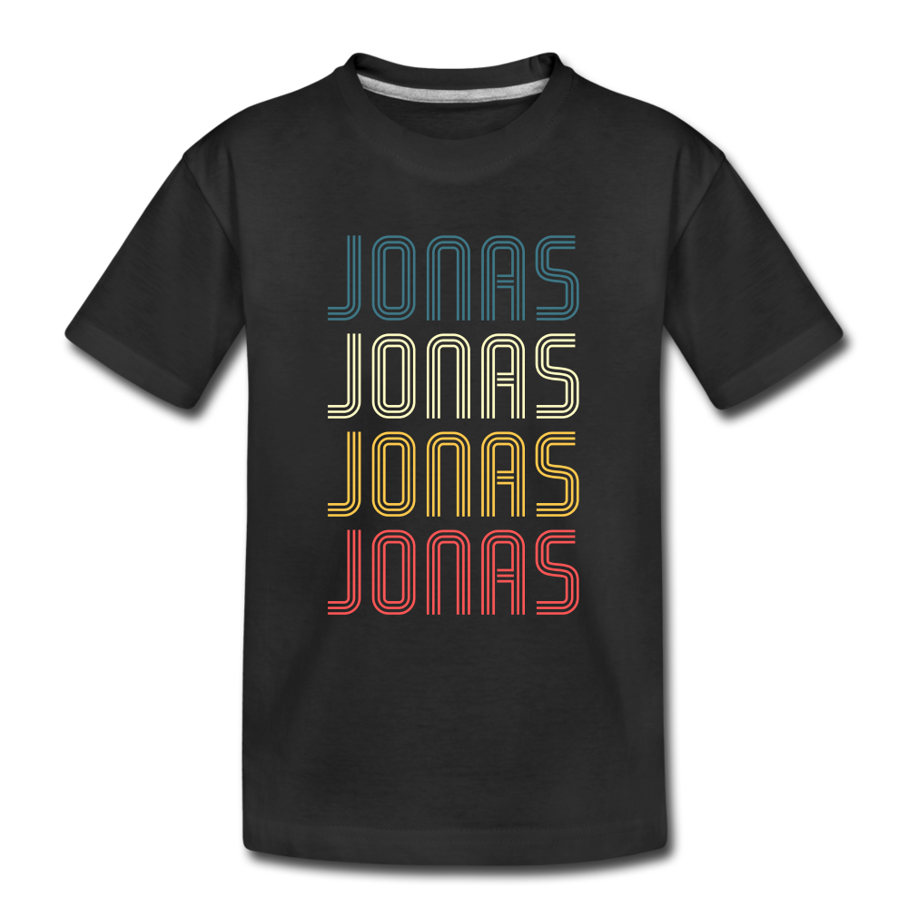 JONAS Geburtstagsgeschenk Names Kinder T-Shirt - Schwarz