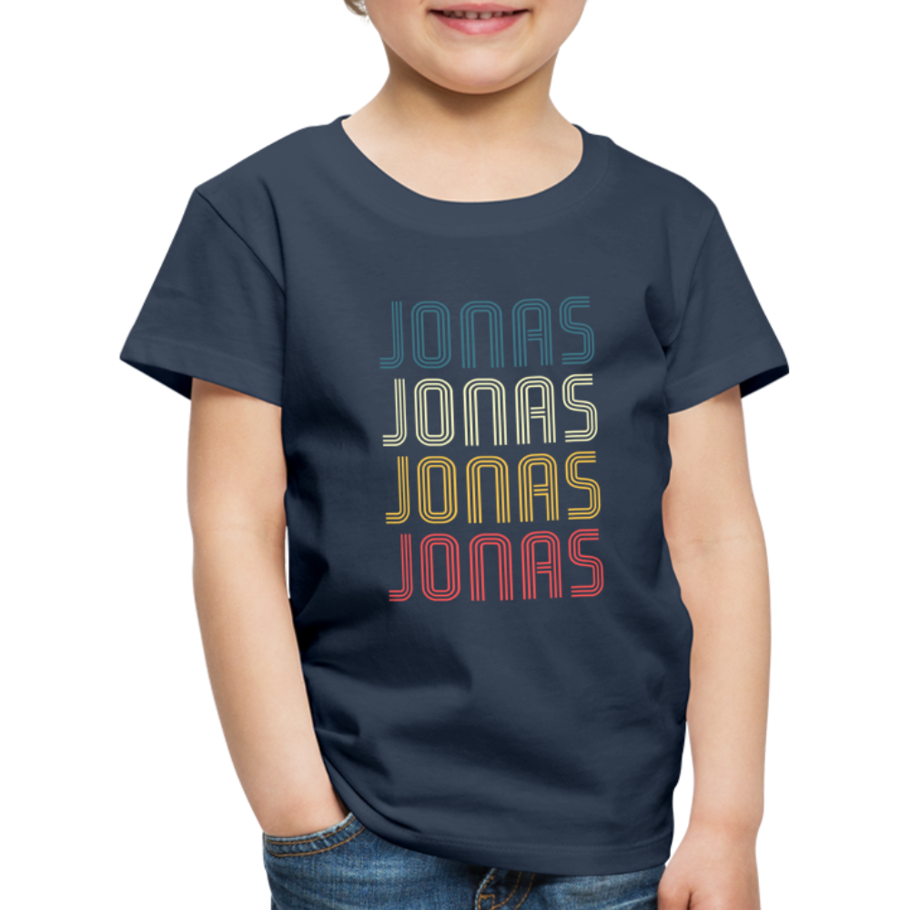 JONAS Geburtstagsgeschenk Names Kinder T-Shirt - Navy