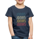 JONAS Geburtstagsgeschenk Names Kinder T-Shirt - Navy