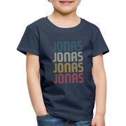 JONAS Geburtstagsgeschenk Names Kinder T-Shirt - Navy