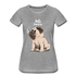 Hundefreunde Mops Schmetterling Hello Summer Frauen Premium T-Shirt - Grau meliert