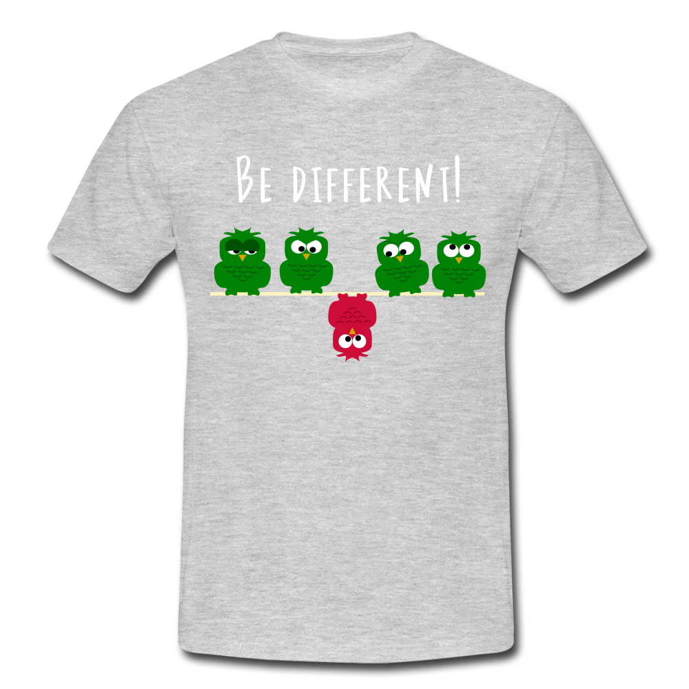 Be Different - Sei anders Lustiges T-Shirt - Grau meliert