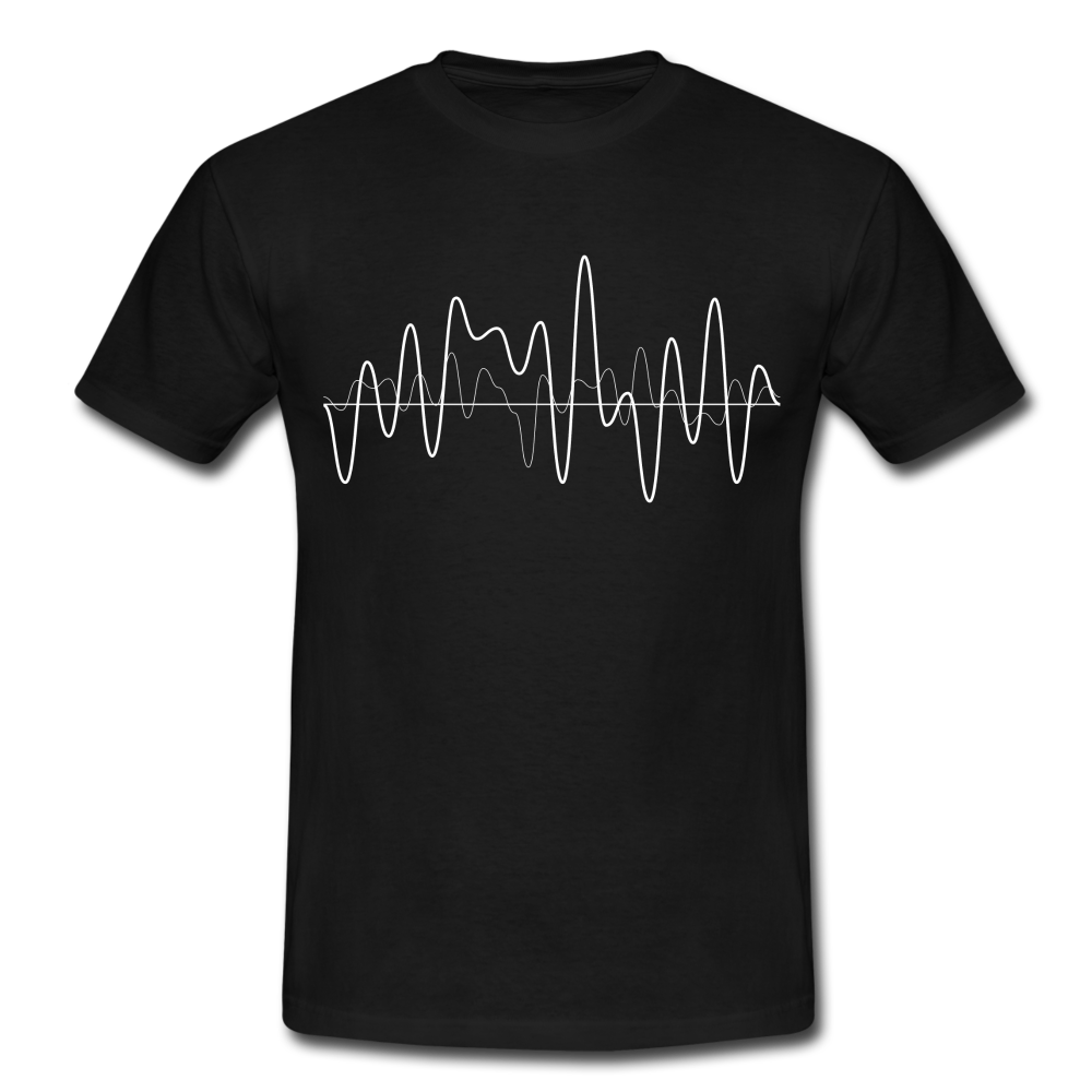 DJ Equalizer Linien Musik Technik T-Shirt - Schwarz
