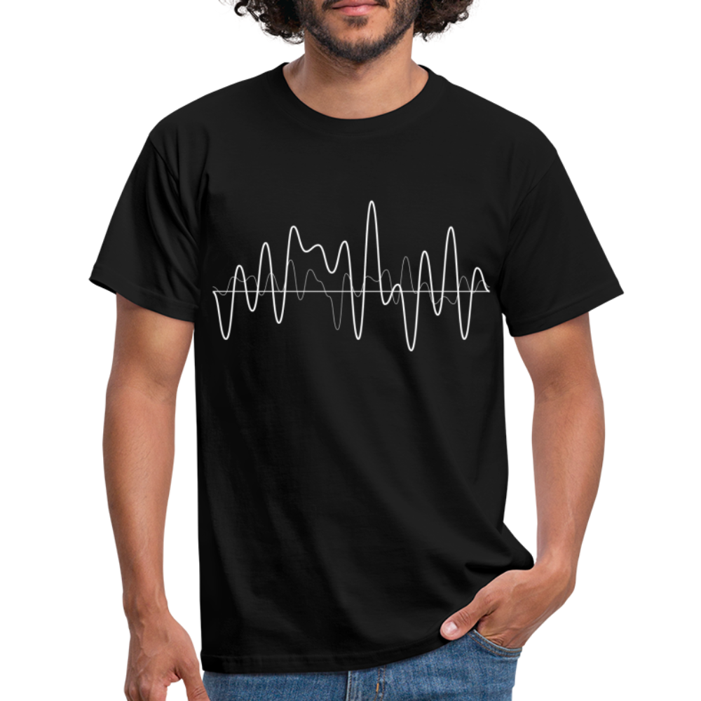 DJ Equalizer Linien Musik Technik T-Shirt - Schwarz