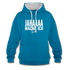 Jahaaaa Mache Ich - SPÄTER Lustig Sarkastisch Hoodie - Pfauenblau/Grau meliert