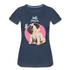 Hundefreunde Mops Schmetterling Hello Summer Frauen Premium T-Shirt - Navy