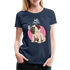 Hundefreunde Mops Schmetterling Hello Summer Frauen Premium T-Shirt - Navy
