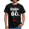 Retro Gaming Gamer Born in the 80's Pixel Video Spiel T-Shirt - Schwarz
