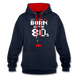 Retro Gaming Gamer Born in the 80's Pixel Video Spiel Hoodie - Navy/Rot