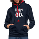 Retro Gaming Gamer Born in the 80's Pixel Video Spiel Hoodie - Navy/Rot
