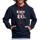 Retro Gaming Gamer Born in the 80's Pixel Video Spiel Hoodie - Navy/Rot