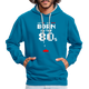 Retro Gaming Gamer Born in the 80's Pixel Video Spiel Hoodie - Pfauenblau/Grau meliert