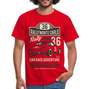 Rally Monte Carlo Classic Autorennen Vintage Retro T-Shirt - Rot