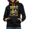 Fahrradfahren Warum ich ohne Akku fahre - Weil ich es kann Hoodie - Schwarz/Gold