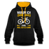 Fahrradfahren Warum ich ohne Akku fahre - Weil ich es kann Hoodie - Schwarz/Gold