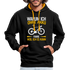 Fahrradfahren Warum ich ohne Akku fahre - Weil ich es kann Hoodie - Schwarz/Gold