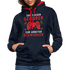 Gamer zum Zocken geboren zur Arbeit gezwungen Gaming Hoodie - Navy/Rot