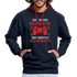 Gamer zum Zocken geboren zur Arbeit gezwungen Gaming Hoodie - Navy/Rot