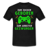 Gamer zum Zocken geboren zur Arbeit gezwungen Gaming T-Shirt - Schwarz